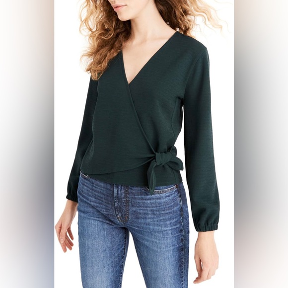 Madewell Tops - Madewell Texture & Crepe Wrap Top